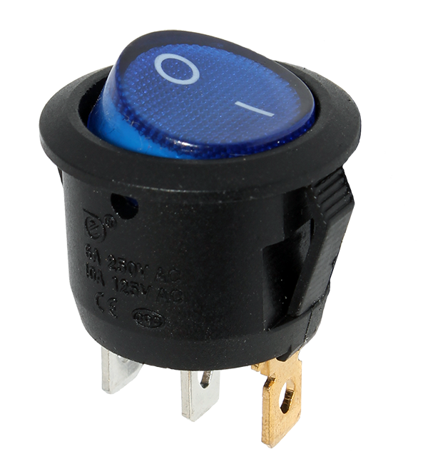 Interrupteur Bascule V Rond Avec Lampe Bleue Pi Ces Opencircuit