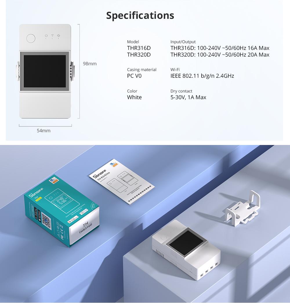 Sonoff Th Elite Commutateur Intelligent De Surveillance De La