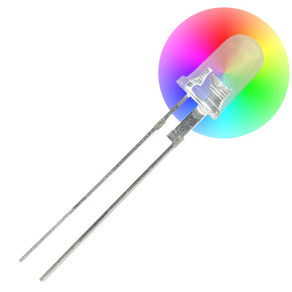 LED arcoiris RGB 5mm - rapido - 25 piezas