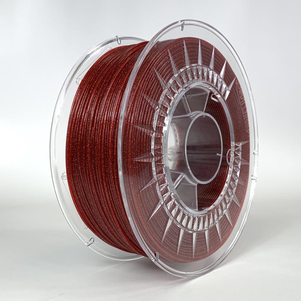 PETG filament 1,75 mm - 1 kg - Galaxy rød