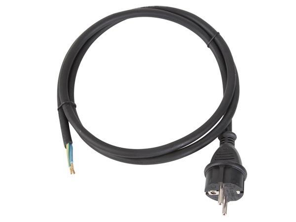 Power cord -rubber - 1.5 m - 3g2.5 - cee 7/7 plug to open end