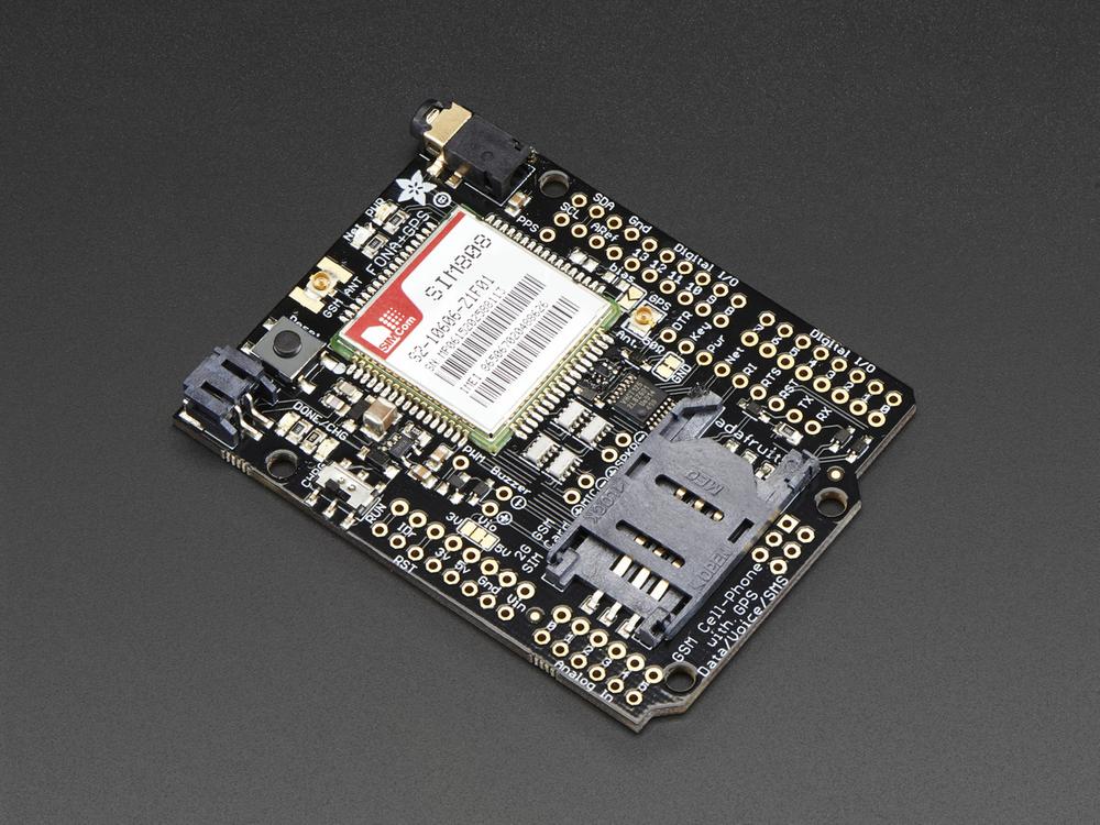 Adafruit FONA 808 Shield - Mini Cellular GSM + GPS voor Arduino