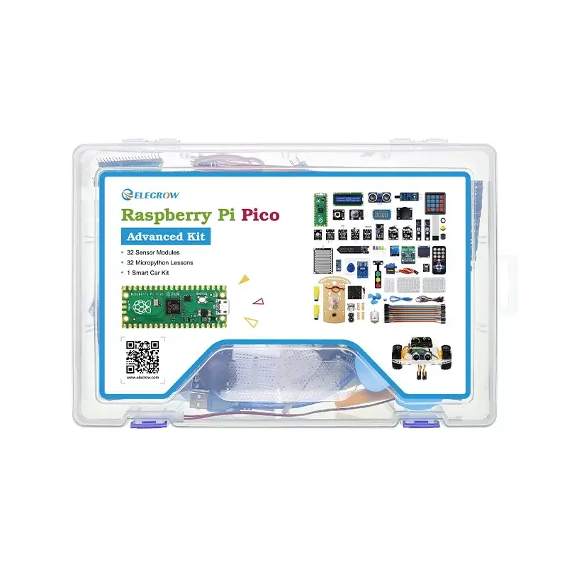 Kit avancé Elecrow Raspberry Pi Pico avec 32 modules et 32 leçons de projets