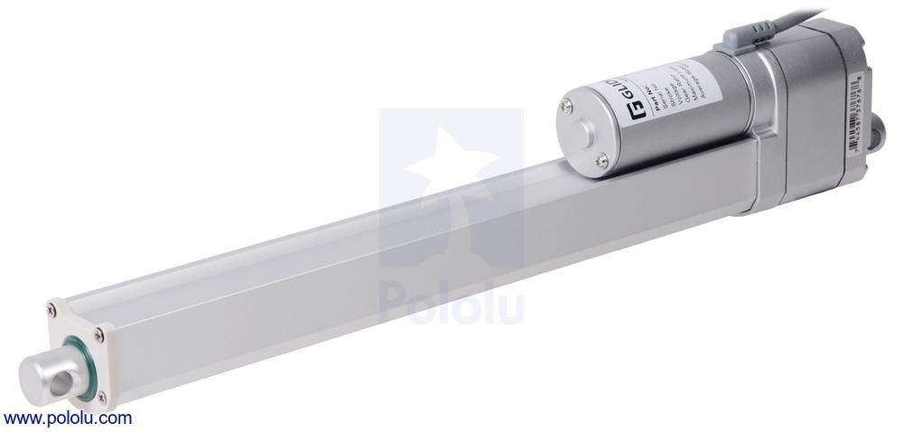 Glideforce MD122012-P Medium-Duty Linear Actuator with Feedback: 100kgf, 12" Stroke (11.8" Usable), 0.58"/s, 12V
