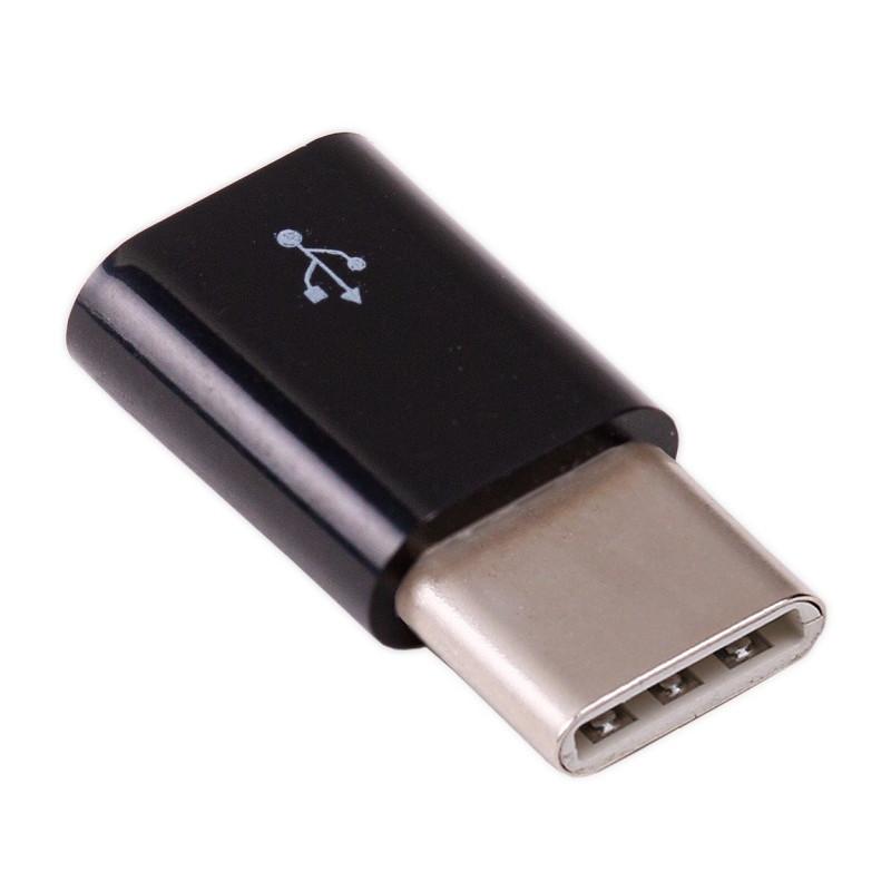 Adaptador USB micro-B a USB-C (negro)
