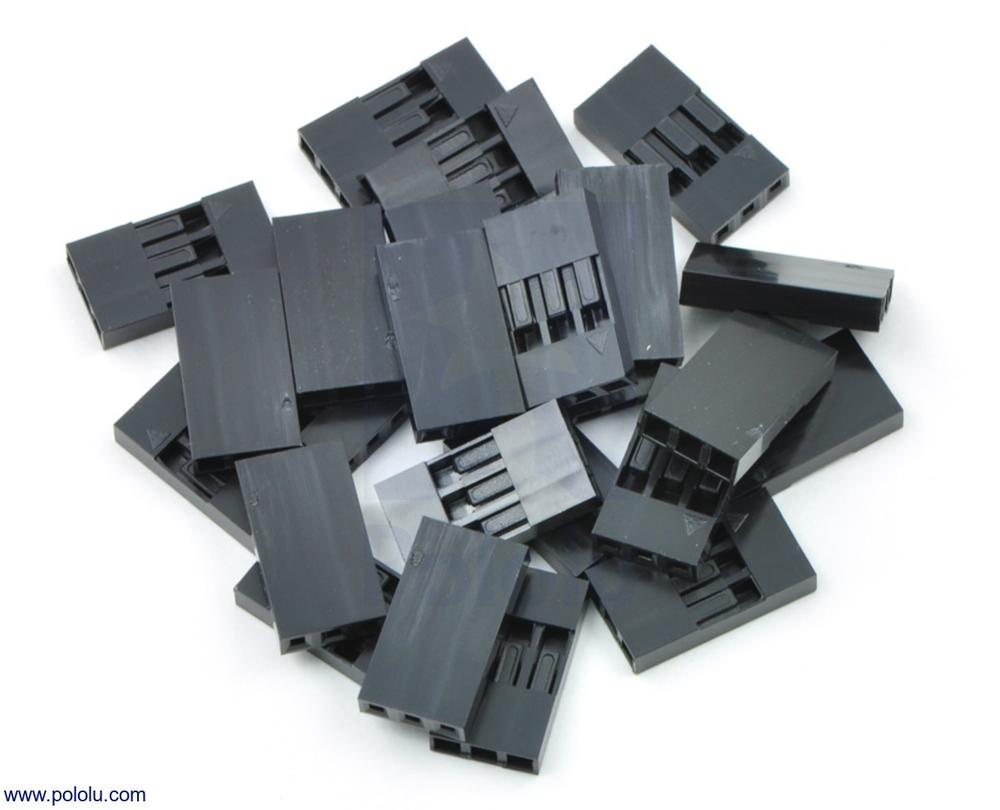 0,1 "(2,54 mm) krimp connector behuizing: 1x3-pins 25-pack