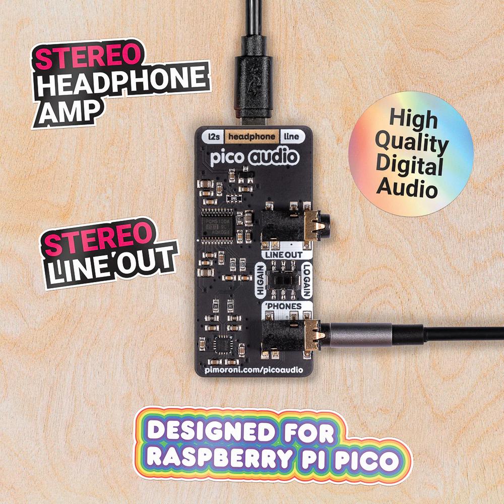 Pico-audiopakket (lijnuitgang en hoofdtelefoonversterker) - PIM544