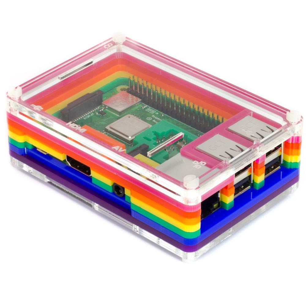 Pibow 3 B+ (Raspberry Pi 3 B+, 3, & 2) - Rainbow