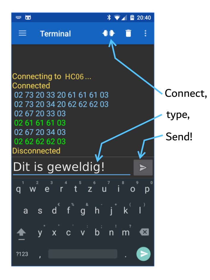 Bluetooth terminal Bluetooth terminal