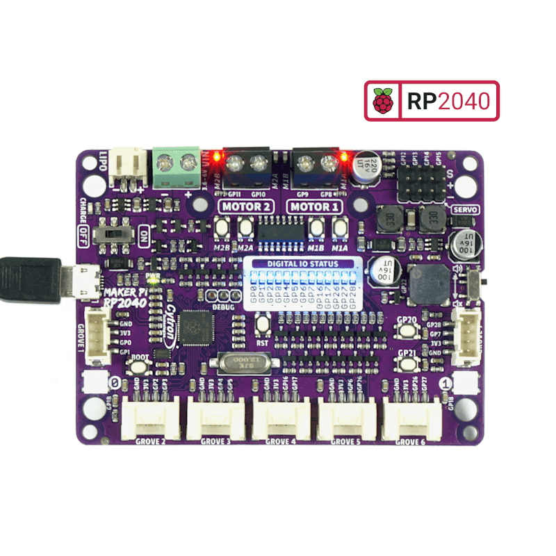 Maker Pi RP2040: Förenkla robotteknik med Raspberry Pi ® RP2040