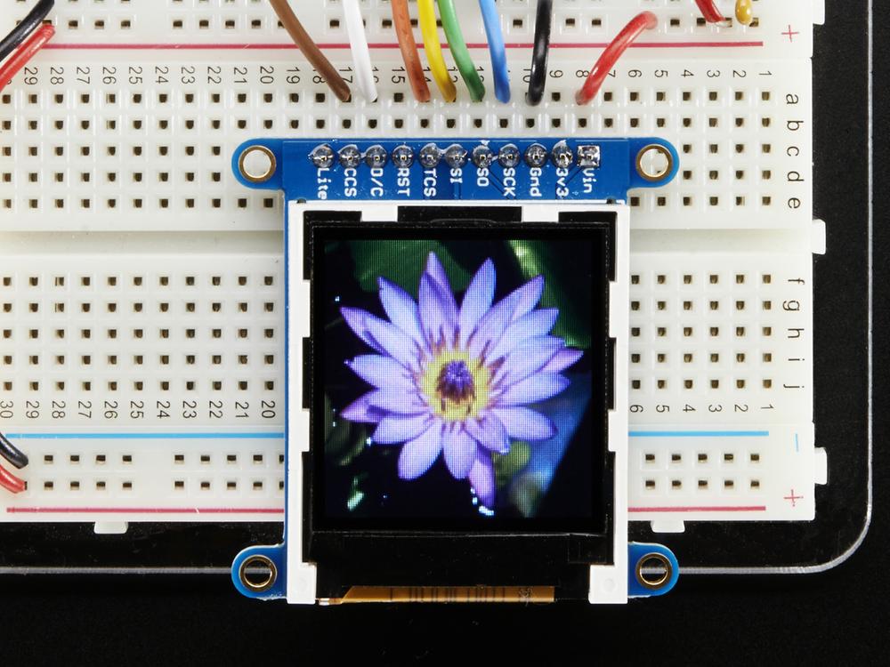 Adafruit 1,44 "TFT LCD- display met MicroSD-kaart breakout