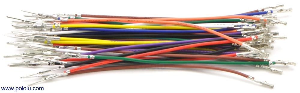 Wires with Pre-Crimped Terminals 50-Piece 10-Color Assortment M-F 3"