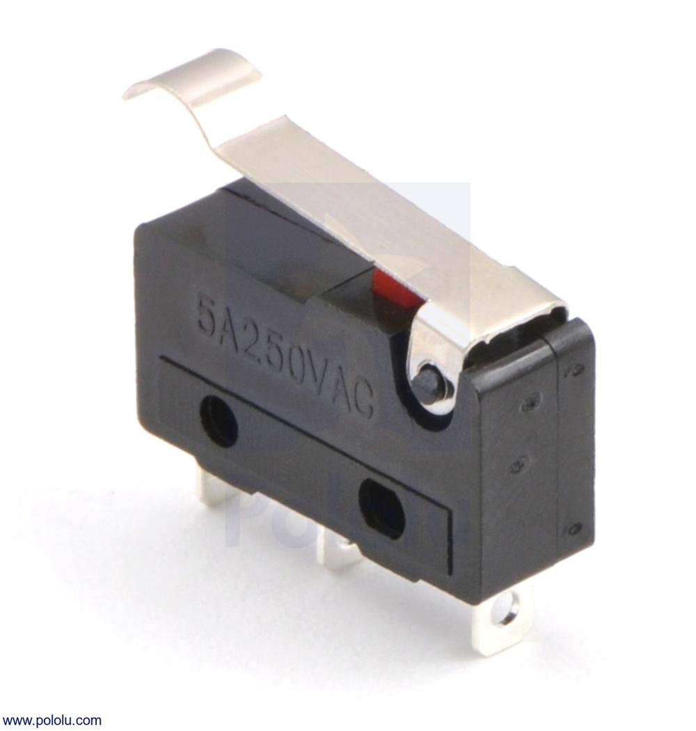 Snap-Action Switch with 15.6mm Bump Lever: 3-Pin, SPDT, 5A