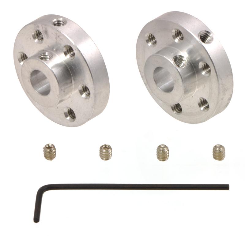 Pololu Universal Aluminum Mounting Hub for 6mm Shaft, #4-40 Holes (2-Pack)