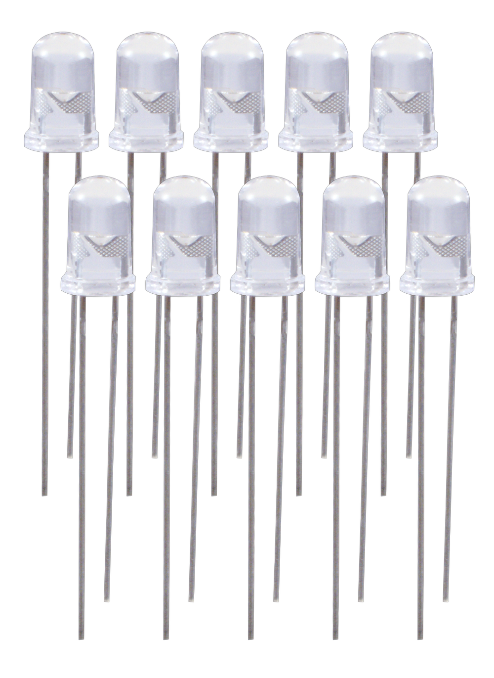 Warm wit 3mm diffuse LED - 10 stuks