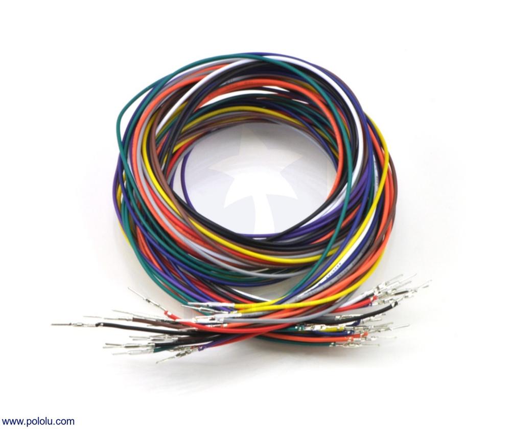 Wires with Pre-Crimped Terminals 20-Piece 10-Color Assortment M-M 36"