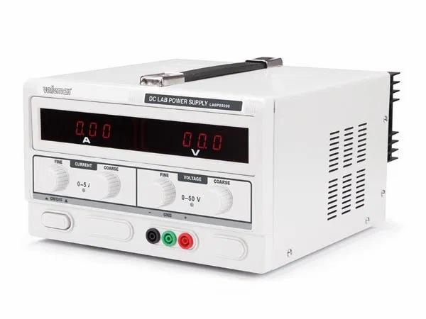 Dc lab power supply 0-50 vdc / 0-5 a max with dual led display
