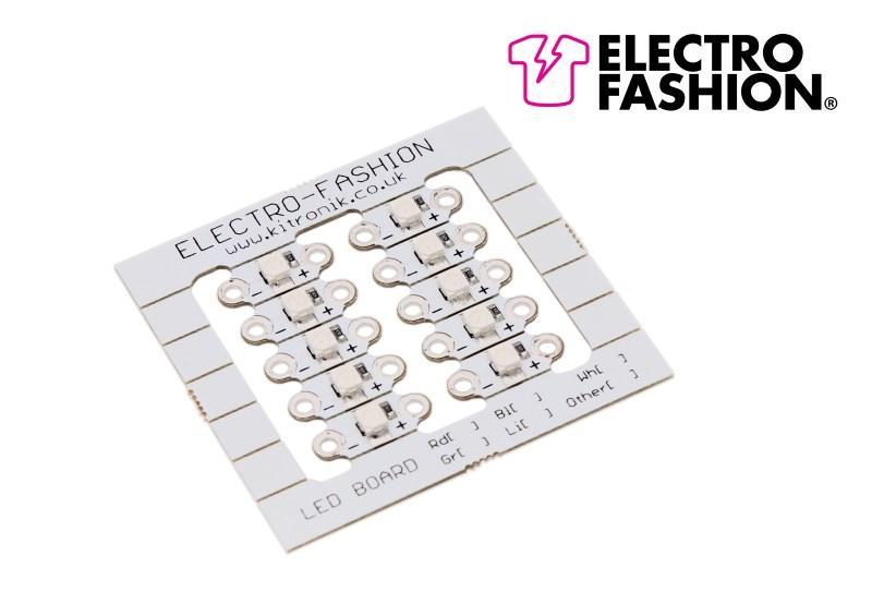LED da cucire Electro-Fashion, rosso, confezione da 10