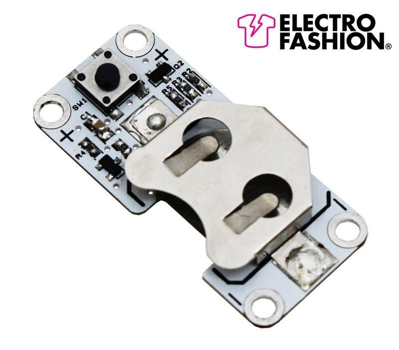 Electro-Fashion, support de pile bouton à interrupteur à verrouillage
