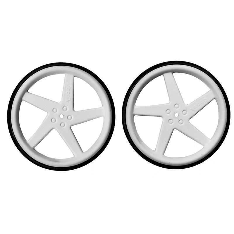 Kitronik White Wheels - 2 pcs