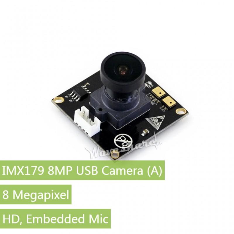Waveshare IMX179 8MP USB Camera (A), HD, Embedded Mic