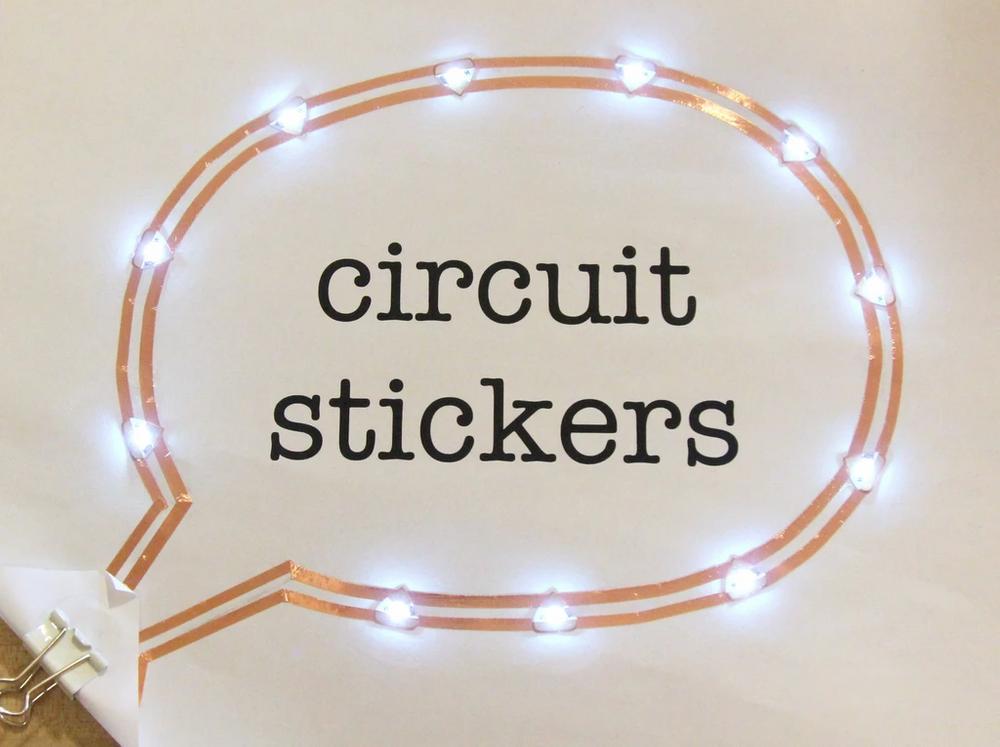 Circuit Stickers LED MegaPack (30 stickers) - Wit