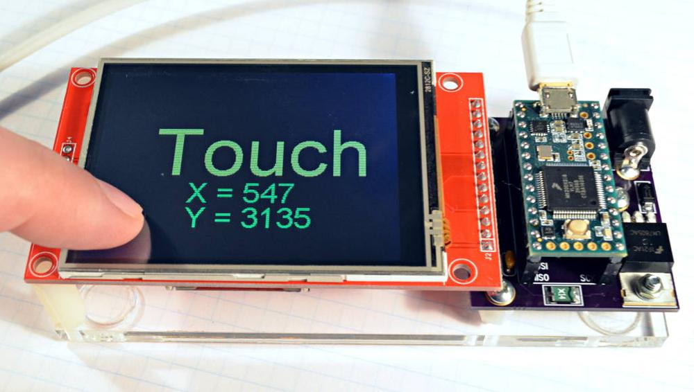 RGB 320x240 TFT-touchscreen 2,8 inch, ILI9341-controllerchip