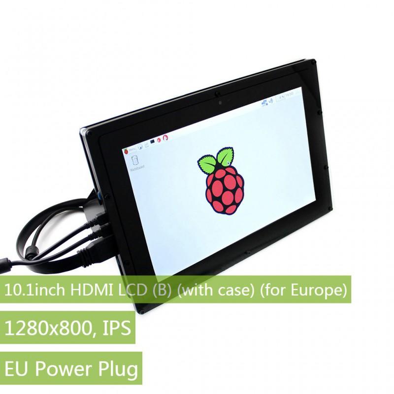 Waveshare 10.1inch HDMI LCD (B) (with case) (for Europe), 1280×800, IPS