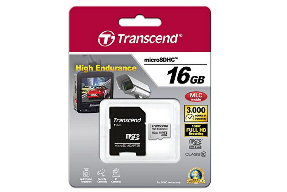 Transcend 16GB microSD High-Endurance - 20MB/s