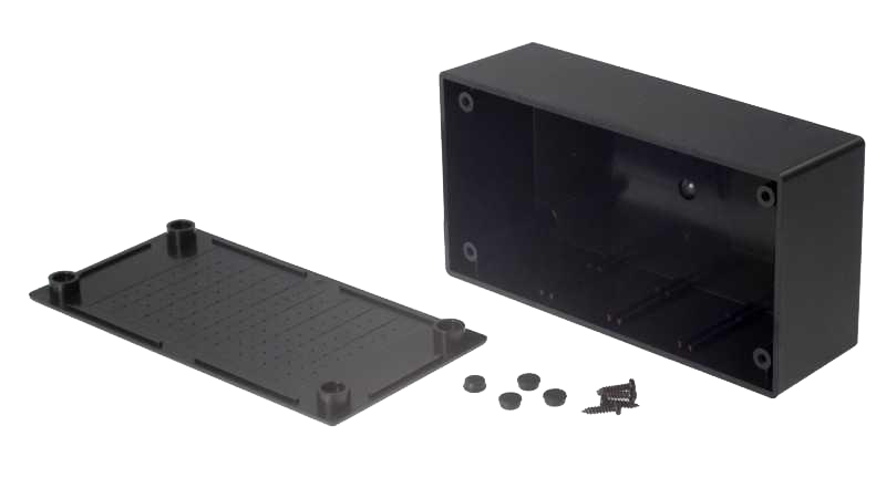 Plastic box - black - 160 x 95 x 55 mm