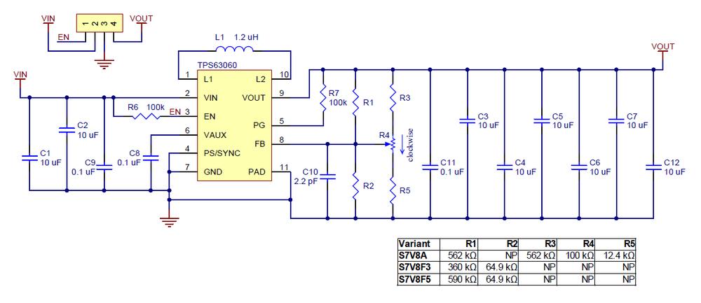 Down Voltage Regulator S7V8A Circuit Diagram