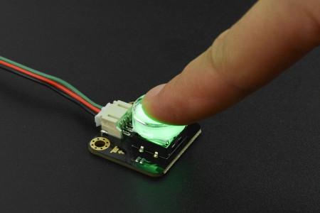 Painovoima: LED-painike - vihreä