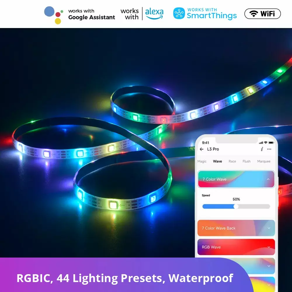Tira de luces LED inteligentes SONOFF L3 Pro RGBIC-5M/16.4Ft