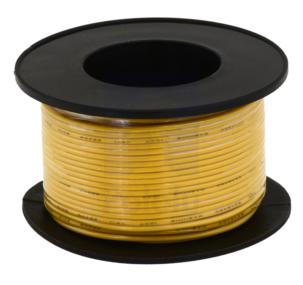 Stranded Wire: Yellow, 30 AWG, 100 Feet - Opencircuit