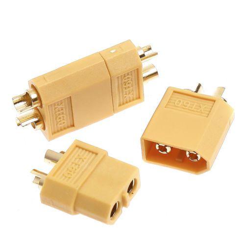VUNIVERSUM 2 adattatori premium MPX 6P 6 pin femmina a T-Dean Secker maschio maschio dorato a prova di polarità 5 cm 14 AWG cavo per adattatore batteria Lipo