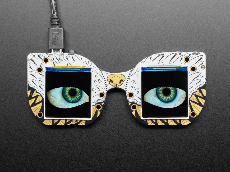 Adafruit MONSTER M4SK - Máscara de Olhos Eletrônica Faça Você Mesmo