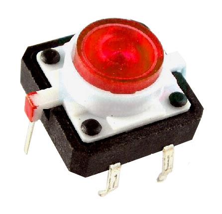 Boutons Poussoirs Momentanés 16 Mm - Lot De 5, 1NO+1NC, LED Rouge 12V, Pour Panneau De Contrôle