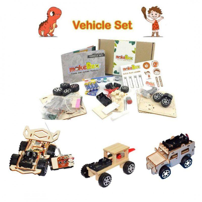 Vehicle Set - makeRex Wooden Robot Kit